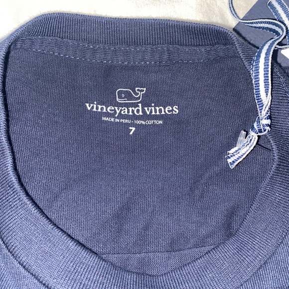 Not 4 Sale Vineyard vines long sleeved Pocket Vintage Whale Blue t-shirt Size 7 - Picture 3 of 7
